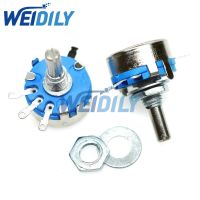 2PCS WH5-1A 470R 1K 10K 47K 4K7 100K 470K 220K 1K5 22K 1M ohm 3-Terminals Round Shaft Rotary Taper Carbon Potentiometer WH5 New