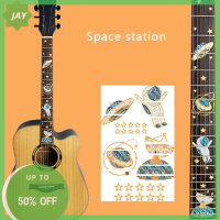 ?【Lowest price】Jay Fashionday อวกาศเดินกีต้าร์เบสฝังสติ๊กเกอร์ fretboard DIY ตกแต่งเครื่องหมาย N1