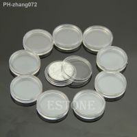 Hot 10pcs 20mm Clear Round Cases Coin Storage Capsules Holder Round Plastic