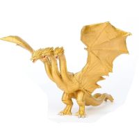 มอนสเตอร์ไดโนเสาร์18ซม. King Ghidorah รุ่น PVC สามหัวไดโนเสาร์มังกรหุ่นแอคชั่นของสะสมตุ๊กตามอนสเตอร์ของเล่นของขวัญ