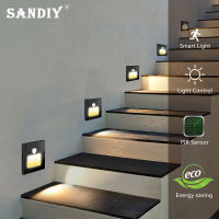 SANDIY Sensor Wall Lamp Embedded Stair Light Led Nightlight for Step Ladder Kitchen Foyer Corridor LivingRoom Indoor PIR Sconce