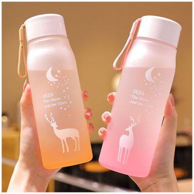 ZHUWNANA 560ml ปราศจากสาร BPA ฟิตเนส เดินทาง หล่นหลักฐาน ถ้วยดื่ม กีฬากลางแจ้ง ยิมแคมป์ปิ้ง ขวดน้ำพลาสติก