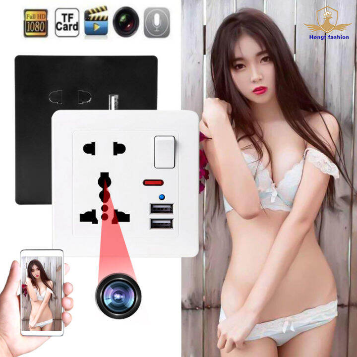 Hengt 3c 1080p Socket Base Wifi Mini Camera Usb Charging Power Outlets