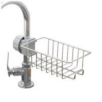 ijg181 [Big Clearance] Stainless Steel Faucet Rack Sink Drain Storage Rack Kitchen Bathroom Rack