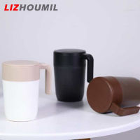 LIZHOUMIL 260มล. แก้วกาแฟสำนักงานที่มีถ้วยน้ำความจุสูงแผ่นกรองสำหรับแก้วมัคมีปลอกหนังแท้เครื่องดื่มต่างๆ