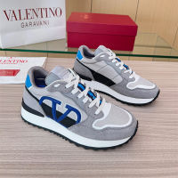 รองเท้าผ้าใบตาข่าย Valentinos ของแท้,เทรนด์รองเท้าลำลองระบายอากาศได้รองเท้าสำหรับผู้ชายลำลองกันลื่นรองเท้ายางดิบ