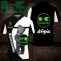 (ALL IN STOCK XZX)   Kawasaki Racing Team Polo Shirt 3D All Over Print US Size XS-6XL  03  (Free customized name logo for private chat, styles can be changed with zippers or buttons)