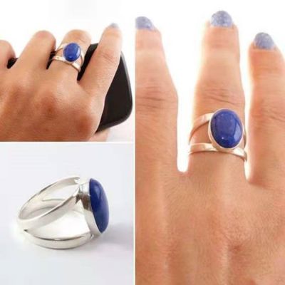 อุปกรณ์เสริม Cross-Border Wish Chang ขายในยุโรปและอินเทรนด์ขายส่งเพทายสีฟ้าแหวนแหวนดีไซน์สวยเรขาคณิต