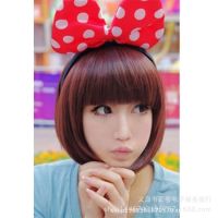 [COD] short hair Qi bangs bobo head high temperature silk wig AliExpress foreign trade found goods wholesale