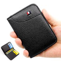 【CW】✔♀  Super Soft Wallet Leather Credit Card Purse Holders Men Thin Small Short Wallets