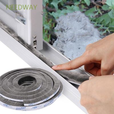 NEEDWAY For Sliding Door Window Seal Tape Domestic Brush Strip Weather Stripping Soundproof Self-adhesive 5 Meters Dustproof Door Window Accessories/Multicolor