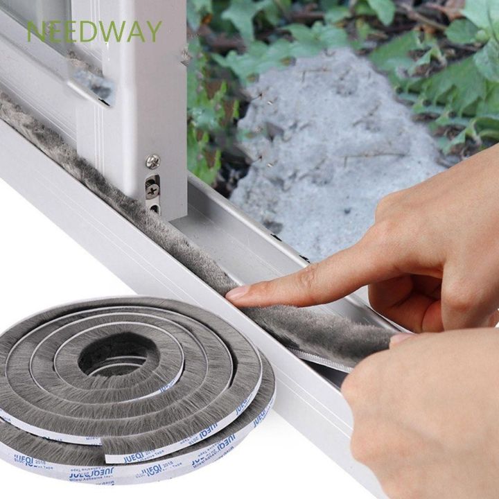 needway-for-sliding-door-window-seal-tape-domestic-brush-strip-weather-stripping-soundproof-self-adhesive-5-meters-dustproof-door-window-accessories-multicolor