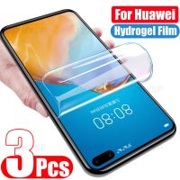 3Pcs Full Cover Hydrogel Film For Huawei P50 P40 Pro Lite E Screen Protector For Huawei P30 P20 P10 Lite Pro P Smart Z 2019 Film