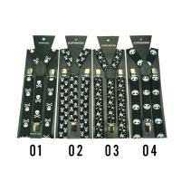 【YF】✽♗  Men`S Shirt Clip-On Braces 1 Inch Wide 31 Fashion Design Elastic Suspender Y-Back Suspenders