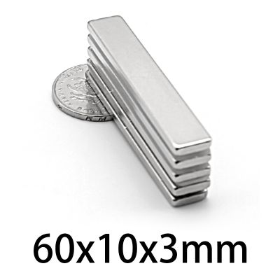 5-100 pces 60x10x3mm n35 powerful magnetic 60x10x3mm 60x10x3mm ndfeb super strong neodymium magnets permanent magnet block