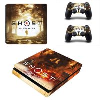 Ghost Of Tsushima PS4 Slim ผิวสติกเกอร์สำหรับ Sony PlayStation 4เครื่องควบคุมและคอนโซล PS4การสติ๊กเกอร์ลอกไวนิลผิวที่บางเฉียบ