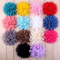 hot【cw】 10PCS 9.5CM 3.8  Trim Applique Artificial Flowers Wedding Bride Hair Veil