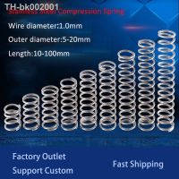 ♛◆ 10pcs 1.0mm 304 Stainless Steel Compression Spring SUS Compressed Spring Wire Diameter 1.0mm Y-Type Rotor Return Spring