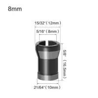 3ชิ้นหัวจับดอกสว่านตัดแต่งเครื่องแกะสลักมีความแม่นยำสูงขนาด8มม. 6.35มม. 6มม. ใบมีดอะไหล่เราเตอร์มิลลิ่ง