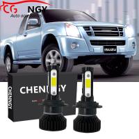 ชุดหลอดไฟหน้ารถยนต์ฮาโลเจน LED V4 6000K สีขาว แบบเปลี่ยน สําหรับ Isuzu Dmax 1st Gen ปี 2005 2006- 2012 2013 1 คู่ เสียบและเล่น