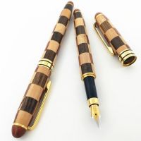 ปากกาหมึกเจลไม้หรูหราที่สร้างสรรค์ทำด้วยมือขนาด0.5มม. หมึกดำปากกาหมึกซึมสีธรรมชาติสำหรับธุรกิจและสำนักงาน