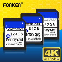 FONKEN ความจุเพียงพอการ์ดหน่วยความจำ SD 128G การตรวจสอบ U3การ์ดความเร็วสูงเครื่องบันทึกการขับขี่กราฟิกการ์ด64G U3กล้อง SLR การ์ดหน่วยความจำดิจิตอล32G U3เหมาะสำหรับอุปกรณ์เชื่อมต่อการ์ด SD ต่างๆ