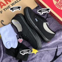 z74nfyx Vans old school ของแท้ รองเท้านักเรียน แบบเต็ม สีดํา สําหรับทุกเพศ (ของแท้ นําเข้า)