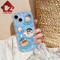 เคสซิลิโคนป้องกันการกระแทกสำหรับ OPPO A3S A7 A5S A12E A11K A31 A5 2020 A15 A15S A53 A33 A36 A96 A76 A9การ์ตูนน่ารักว่ายน้ำหน้าแข้ง-Chan 3D คลื่นเคสนิ่มใส่โทรศัพท์ครีมคลื่นที่ปกป้องด้านหลัง