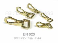 ฺBR020 ตะขอเกี่ยวกระเป๋า ห่วงสี่เหลี่ยม ทองเหลืองแท้ leatherbrass**ราคาต่อชิ้น**