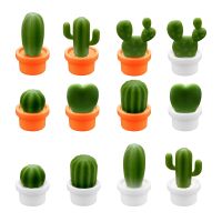 12 Pcs Cute Cactus Refrigerator Magnets,Decorative Fridge Magnet Locker Magnet,Dry Erase Board Magnet,Perfect for House Office Personal Use