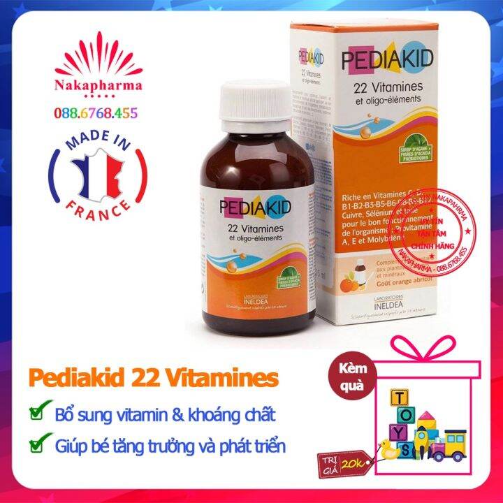 22 VITAMINES ET OLIGO ELEMENTS 125ML PEDIAKID