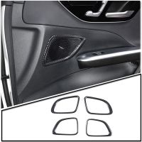 Car Door Speaker Horn Frame Cover Trim Accessories ABS Carbon Fiber Fit for Mercedes-Benz C-Class W206 C200 C300 2022