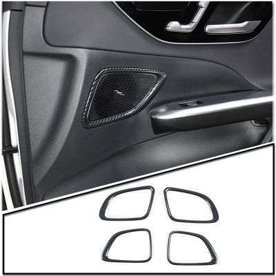 Car Door Speaker Horn Frame Cover Trim Accessories Carbon Fiber Fit for Mercedes-Benz C-Class W206 C200 C300 2022