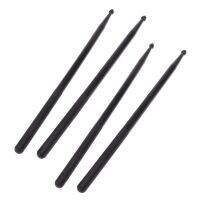 2X Pair of 5A Drumsticks Nylon Stick for Drum Set Professional Black