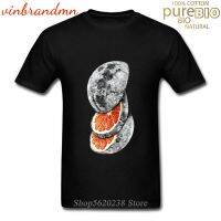 Funny Slice Fruit Moon Lunar Fruit T Shirts For Men Cut Fruit Tees Streetwear Short Sleeve Cotton Tops Multi-Size Men Clothing