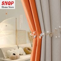 【YD】 French Blackout Luxury Curtains for Room Bedroom Window Door Decoration Stitching Printing