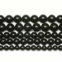 [WDB]▥ Genuine Semi-precious Natural Russia Shungite Stone Round Loose Beads 6 8 10 Mm Pick Size Jewelry Making - Beads -