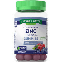 ของแท้ นำเข้า Nature’s Trust Zinc Gummies 50 mg. (40/60ชิ้น)  บำรุงเส้นผม เล็บ เสริมภูมิคุ้มกัน ลดสิว