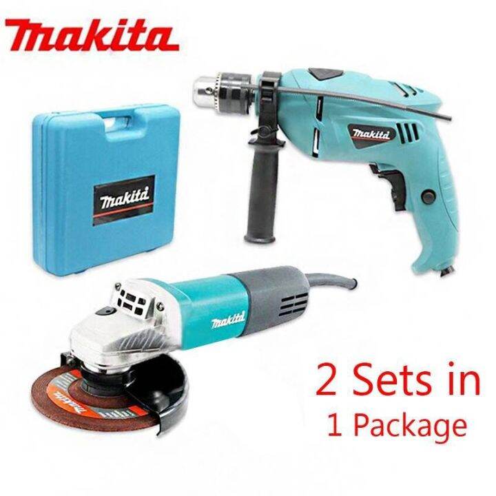 Makita Grinder With Drill Set (Blue) Lazada PH