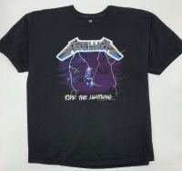 Metallica 2007 Ride The Lightning Double Sided Rock Band Black T-Shirt Size 2XL