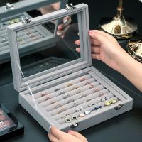 Fashion Portable Velvet Jewelry Ring Jewelry Display Organizer Box Tray Holder Earring Jewelry Storage Case Showcase Locket Box