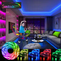 Suntech LED Light Strips, Bluetooth Music Sync Color Flexible RGB 5050 Diode Tape,Led Lights Built-in Mic For Party,Christmas