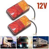 1 Pair 12V Car LED Light Tail Brake Indicator Turn Signal Lights Waterproof Tail Break Lamp For Car Caravans Truck Van Trailer