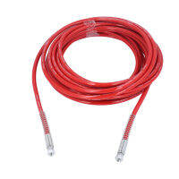 Airless Paint Sprayer Hose แรงดันสูง Universal Flexible Fiber Tube 49.21ft ความยาว 1/4in Red