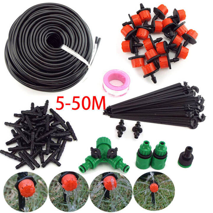550M Garden Watering Drip Irrigation Spray Nozzle Kit Micro Sprinklers