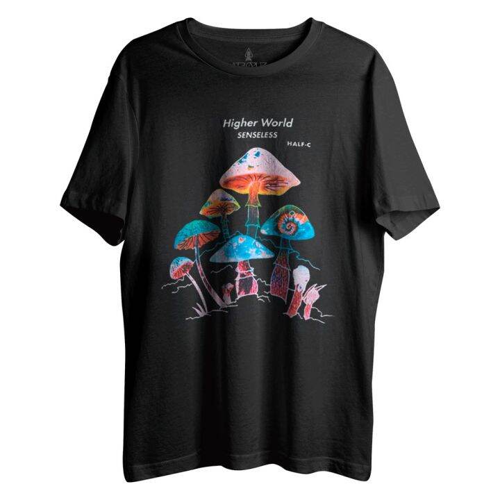 new-fashionunisex-t-shirt-mushrooms-higher-world-senseless-2023