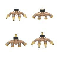 [NEW] Brass G3/4 inch 4-way Garden Tap Garden Hose Splitter Irrigation Valve Quick Connector Way Shunt Four outlets 1pcs