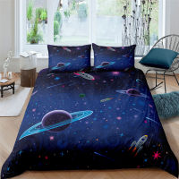 Galaxy Duvet Cover Queen King Twin Bed Set Adult Kids Bedding Set Outer Space Comforter Cover Sky Light Bedclothes Bed Cover Set