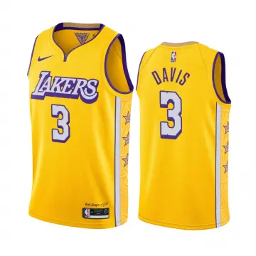 Men's Los Angeles Lakers Anthony Davis #3 Black Swingman Jersey - City  Edition