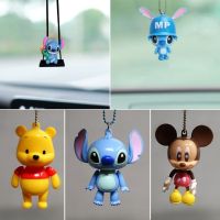 【jw】✽✑  Disney-Figura Do Anime Dos Desenhos Animados Mouse Pato Donald Ornamento Ponto Espelho Retrovisor Automático Pendurado Pingente Decoração Acessórios